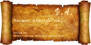 Vermes Almiréna névjegykártya